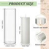 Didaey 3 Sets White Pillar Candles and Glass Candle Holders,