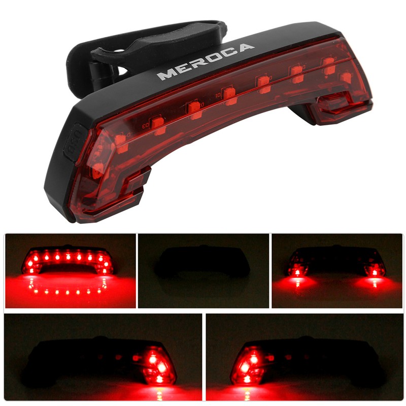 LED Bicycle Wireless USB Charging Smart Rear Light Turn Signal