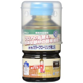 Washin Paint Water-Based Color Flooring Varnish for Repairing and Painting Faded Flooring Dark Brown 3.4 fl oz (100 ml)