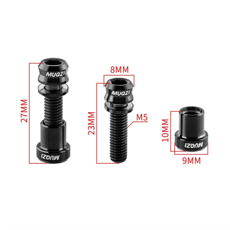 Set of 2 Bicycle Stem Bolts Nuts Kit, Locking Bracket
