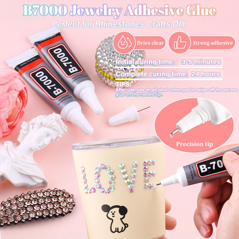 30000Pcs Resin AB Rhinestones for Bedazzling Crafting with b7000 Jewelry