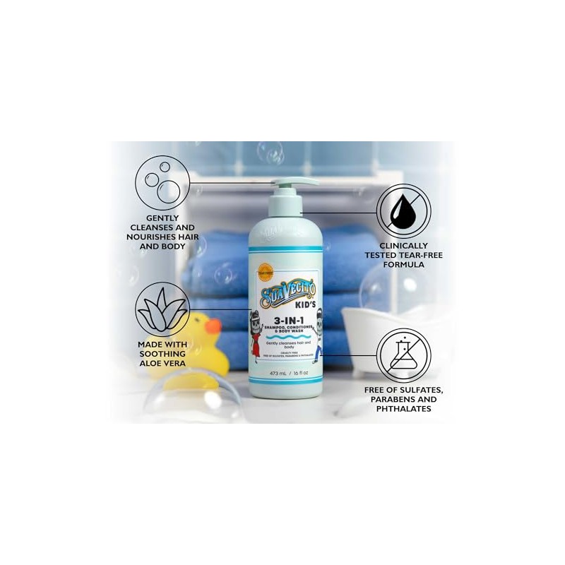 Suavecito- Champú, acondicionador y gel de baño 3 en 1