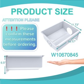 UPGRADED W10670845 WPW10670845 Compatible with Whirlpool, Kenmore, Amana, kitchenaid Whirlpool Refrigerator Ice Container