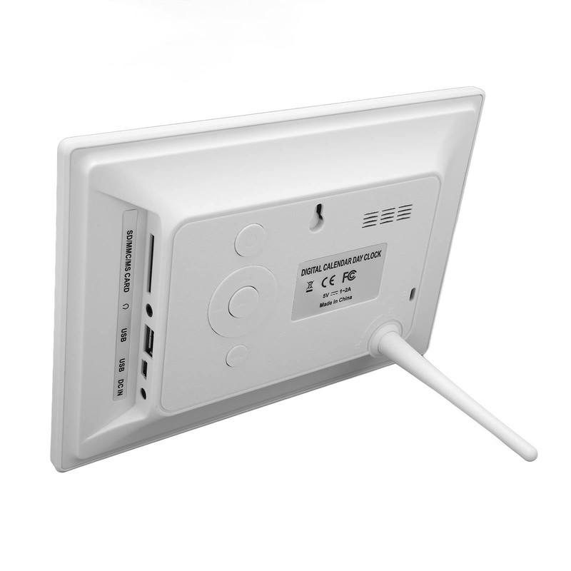 Digital Day Clock, 7in Auto Dimmable, 8 Languages, Unabbreviated Week