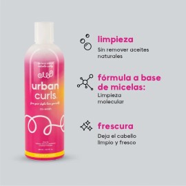 Shampoo Co-wash Para Cabello Rizado Urban Curls Sn Sal 360ml
