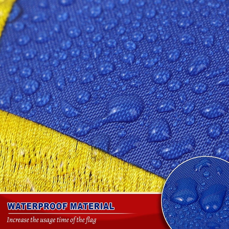 YUGGOTH Acadian Flag 3x5 Outdoor Double Sided, Heavy Duty, Embroidered,
