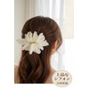 DONGFANGBバレッタ 3 色セット チュールレース調 大きめ花モチーフ ヘアクリップ おしゃれ 大人可愛い ヘアアクセサリー 髪飾り