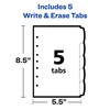Avery Insertable Style Edge Plastic Mini Dividers for 3 Ring