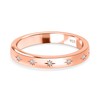 TJC White Diamond Band Ring In 18K Rose Gold Plated