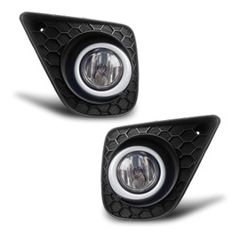 Fog lights for 2013 2014 2015 Honda Accord Coupe 2Dr Assembly of Bumper Driving lamp (Clear Lens)