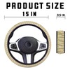 AUCELI 15 Inch Car Steering Wheel Cover, Anti-Slip Non-Slip Breathable
