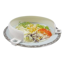 FabaCare Plate Edge Raiser, Plate Edge Raiser, Special Harness, Edge Raised Infant, Eating Aid, Senior Aid, White, Diameter 20-30 cm