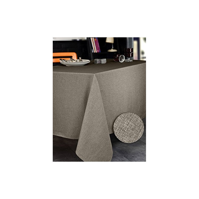 CALITEX Bromine 3372360505523 Rectangular Tablecloth Polyester Taupe