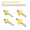 Flytuo 15 Pieces Router Bits Set 1/4 Inch Shank, Tungsten