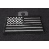 Ivamis Black White and Reflective US Flag Patch- 3x2 inch