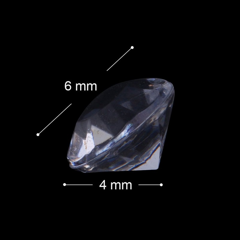 Faburo 3000 Pieces Decorative Diamonds Wedding Confetti 6 mm Transparent