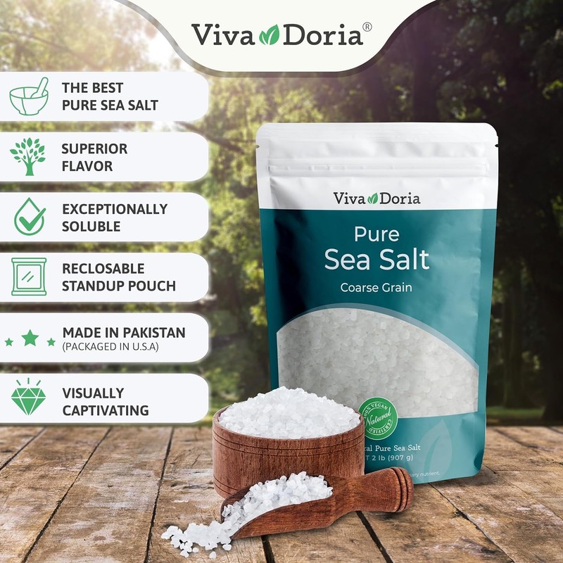 Viva Doria Rainbow Peppercorns Blend, 12 Oz and Pure Sea