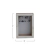 Creative Co-Op Marble and Wood Shadow Box, White and Natural