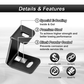 ROMELACK Hood Hinge Mount Brackets Ditch Light Bar Bracket Compatible with Ford F150 2015-2023 Fit Raptor 2017-2023(No Drilling)