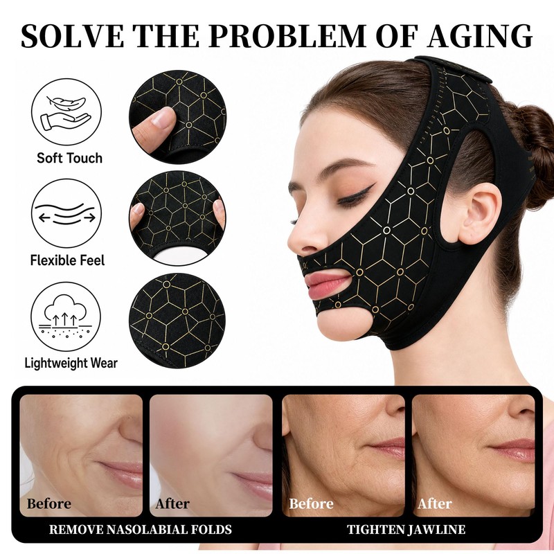 Reusable V Line Chin Strap, Double Chin Reducer Face Lifting