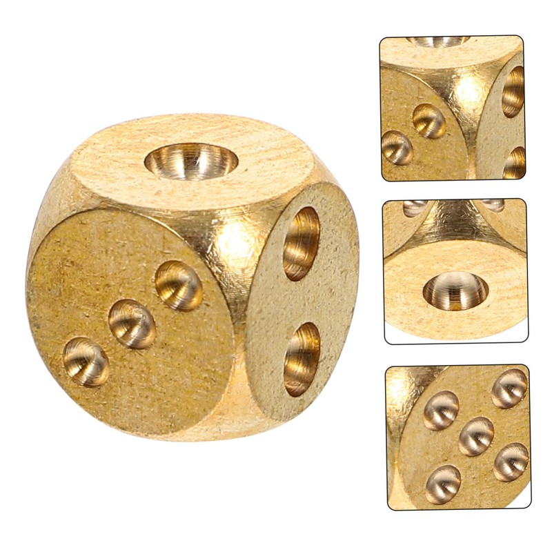 Abaodam Pure Copper Dice Win Switch Teaching Dice Board Gold