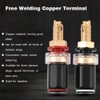 Tihebeyan Terminal Connectors Speaker Cable, 2 Pieces Seamless Copper Banana
