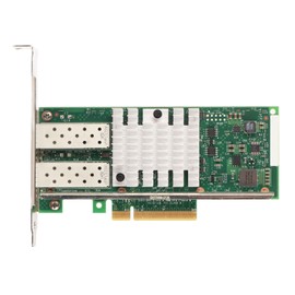 Server Adapter 10Gbps 2 SFP Ports PCI Express X8 Plug and Play Stable PCIe Network Card for Desktop Transmission