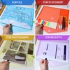LEOBRO Plastic File Folders for Documents, 6 PCS Plastic Envelopes,