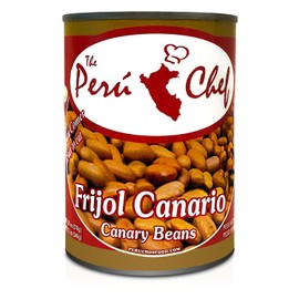 Peruchef Frijol Canario en Lata 20 oz | Canary Beans from Peru Can 3 Pack