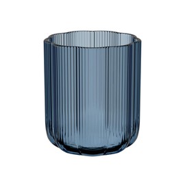 Villeroy & Boch Fleur Blue Vase, 6 in, Blue, Dishwasher Safe, Freestanding, Mouth-Blown and Handmade, Flower Vase, Glass