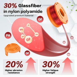 XIJIANG 14 Pcs Strimmer Wire Replacement Spool and Line, 2 Pcs Spool Cover Compatible with All 20 V Worx Cordless Grass Trimmer wa0004.1