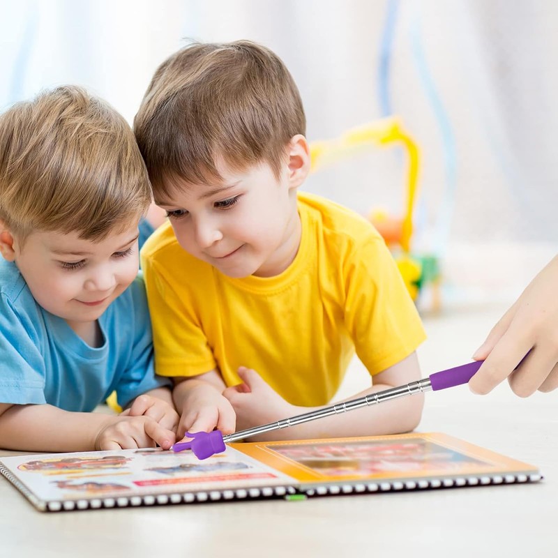 Pack of 10 Extendable Pointer Sticks, Telescopic Teacher Pointers, Finger