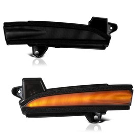 VIPMOTOZ Smoked Sequential LED Side Mirror Turn Signal Lights Compatible With 2013-2020 Ford Fusion Chrome Housing Smoked Tinted Lens Pair Set