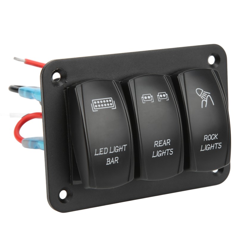 5Pin 3 Gang Rocker Switch Panel Led Light Bar Switch