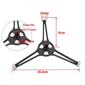 Triple Arm Microwave Turntable Ring Microwave Glass Plate Tray Support Holder Rotating Ring Roller Replacement Inner ring for 9.6" Microwave Oven Glass Flat Turntable Plate (9.6'')
