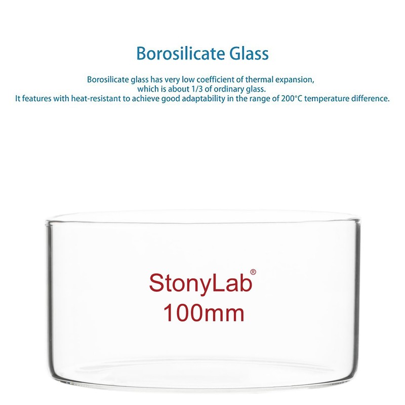 stonylab Crystallizing Dish, Thick-Wall High Borosilicate Glass Crystallizing Dishes for