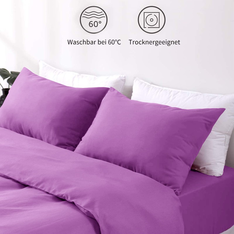 Hafaa Pillow Cases 2 Pack Brushed Microfiber Plain Pillow Cases