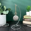 Bard's Twisted Silver Ornament Stand, 7" H x 3" W