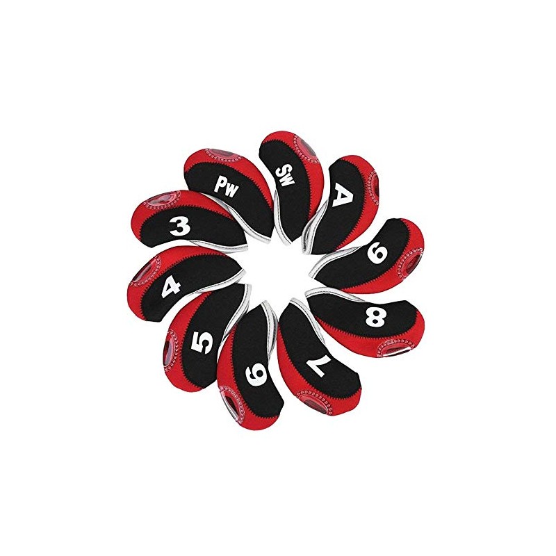 TSUCIA Iron Cover, Golf Count, Headcover, Set of 10 (Blue