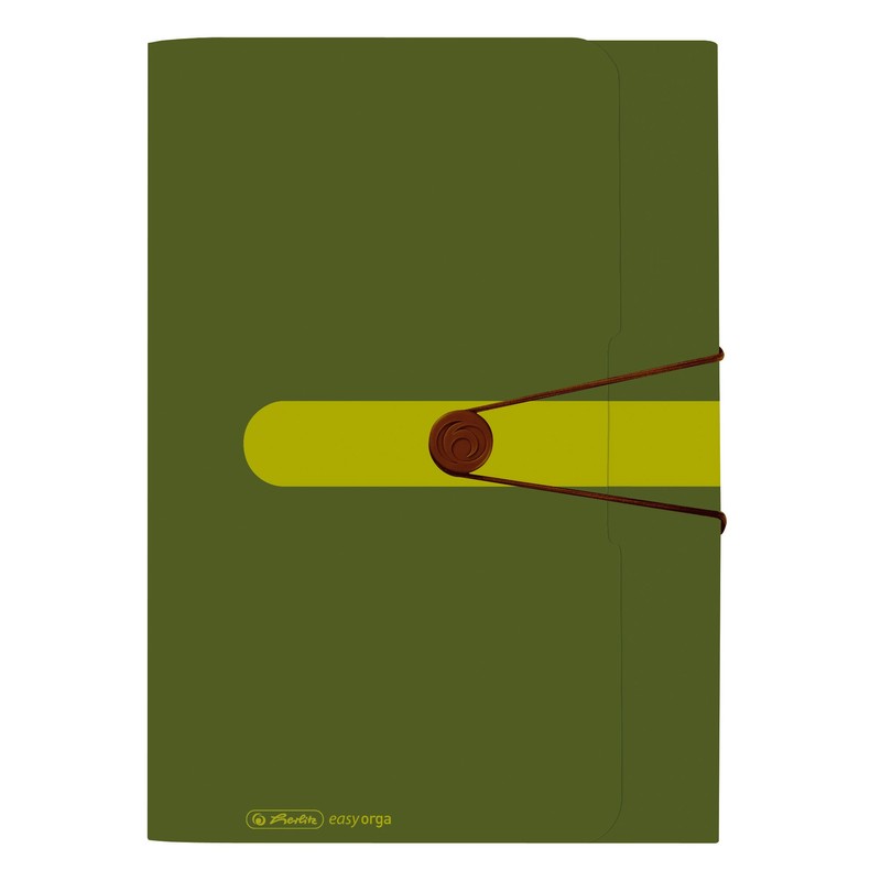 Herlitz 11411253 Fächermappe 12 Fächer Recycling-PP-Folie dunkelgrün