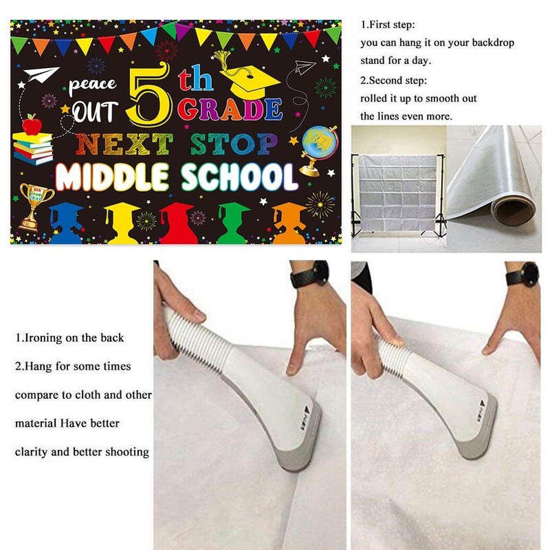 5th Grade 2025 Graduation Backdrop Next Stop Middle School Elementary