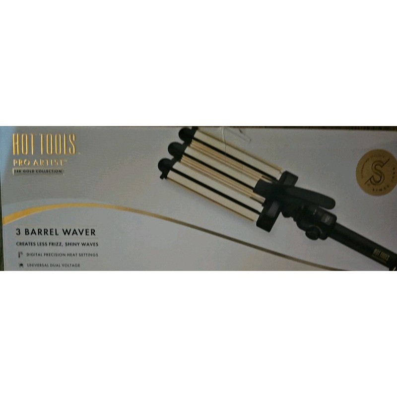 Hot Tools Pro Artist 24K Gold Digital 3 Barrel Hair