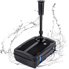 Anbull Pond Filter for Outdoor Ponds, 110V/57W 790GPH Submersible Water Fountain Pump, All-in-One Pond Filter System with 13W UV-C Lamp for Clearing Pond Garden Fish Tank Aquarium