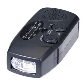 Jectse Emergency Solar Hand Crank Radio with Bright LED Flashlight for Indoor Outdoor Use Portable NOAA Weather Radio for Camping Hiking ABS Material