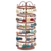 MODOWEY 6 Tier Rotating Earring Holder Organizer, Adjustable Metal Earring