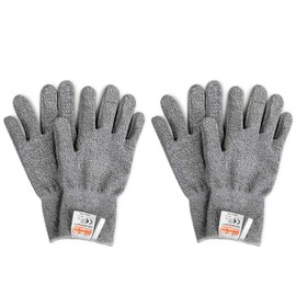 CustomGrips Food Grade Protection, 2 Pairs, Large, Cut Resistant Safety Gloves, Great for Meat Cutting, Oyster Shucking, Fish Filleting, Chopping Vegetables & General Kitchen Work