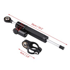 EVGATSAUTO motorcycle steering stabilizer, Steering Damper, Aluminum Universal Motorcycle Steering Damper Stabilizer Linear Reversed Safety Control steering dampers Damper steering
