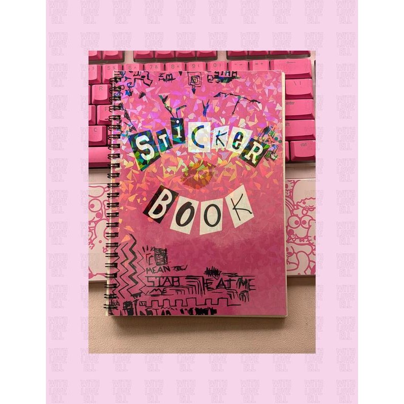 Holographic blank reusable sticker book- 40 sheets, 80 usable pages