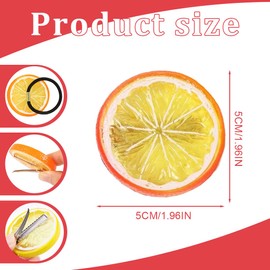 HQRKOTM 3 Pieces Hair Clips + 3 Discs Elastic Hair Scrunchie Girls Women Cute Fruit Hair Accessories for Party, Banana Clip, Hawaiian Decoration (Yellow + Orange + Green), a, 1 piece (pack of 6)