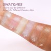YOUNG VISION Baked Highlighter Powder Palette, Sheer Pearl Shimmer Shades